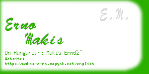 erno makis business card